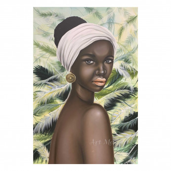 Art Maiora Quadro figurativo dipinto a mano su tela Akanke Savage 100x150