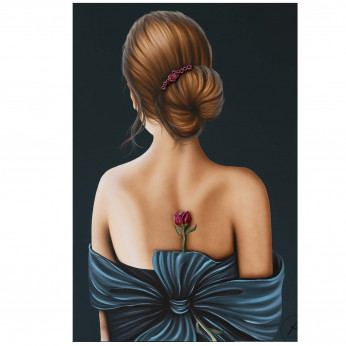 Art Maiora Quadro figurativo moderno Scent of a Woman 80x120 fiori in rilievo