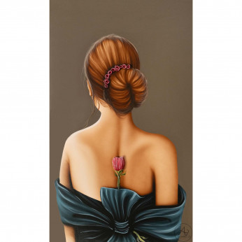 Art Maiora Quadro figurativo moderno Scent of a Woman 80x120 fiori in rilievo