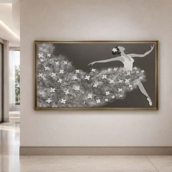 Art Maiora Quadro moderno dipinto a mano su tela Ballerina 150x80