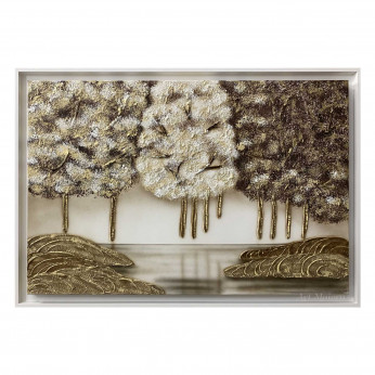 Art Maiora Quadro moderno dipinto su tela Foresto Oro 120x80
