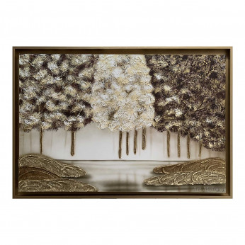 Art Maiora Quadro moderno dipinto su tela Foresto Oro 150x80