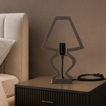Arti e Mestieri Abat-jour moderna minimalista in metallo con sagoma stilizzata Silhouette