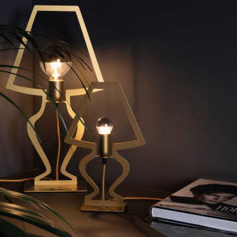 Arti e Mestieri Abat-jour moderna minimalista in metallo con sagoma stilizzata Silhouette