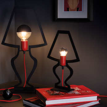 Arti e Mestieri Abat-jour moderna minimalista in metallo con sagoma stilizzata Silhouette