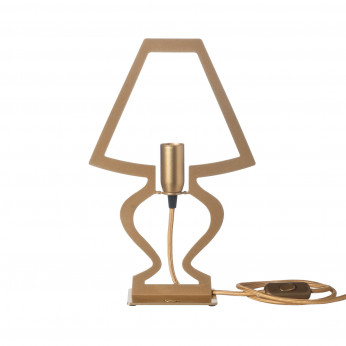 Arti e Mestieri Abatjour Lampada da comodino in metallo dal design moderno e minimalista Silhouette