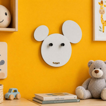 Arti e Mestieri Appendiabiti per cameretta a forma di topolino in metallo Mik