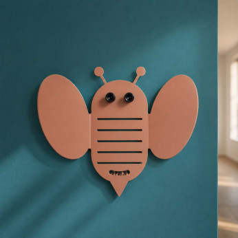Arti e Mestieri Appendino per camera bambini con ape con ganci in metallo colorato Bee