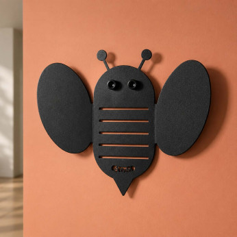 Arti e Mestieri Attaccapanni camera bimbi a forma di ape in metallo con ganci Bee