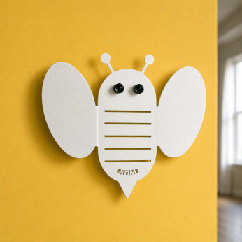 Arti e Mestieri Attaccapanni per cameretta a forma di ape con ganci in metallo Bee