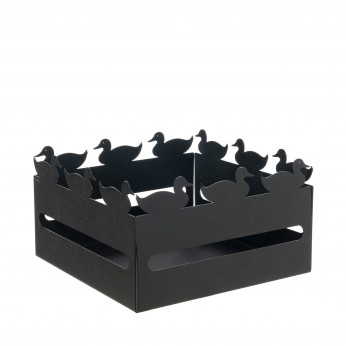 Arti e Mestieri Cestino pane in metallo dal design moderno Duck