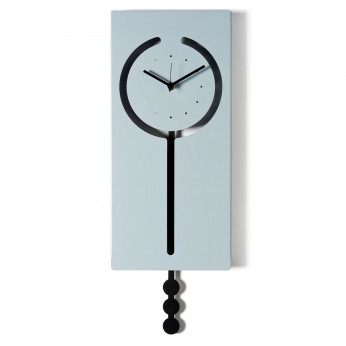 Arti e Mestieri Orologio da parete a pendolo in metallo rettangolare dal design moderno Omega
