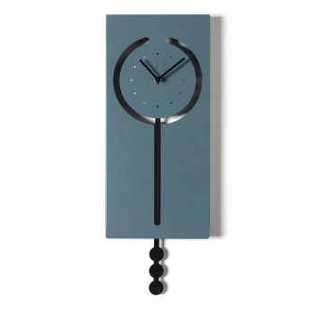 Arti e Mestieri Orologio da parete a pendolo in metallo rettangolare dal design moderno Omega