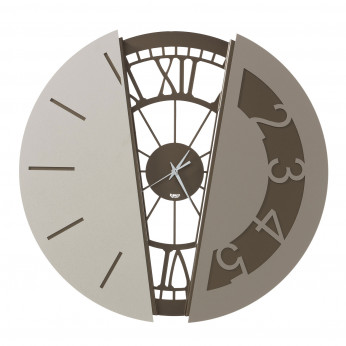 Arti e Mestieri Orologio da muro rotondo in metallo dal design moderno ed elegante Metamorphosis