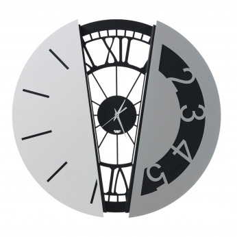 Arti e Mestieri Orologio da muro rotondo in metallo dal design moderno ed elegante Metamorphosis