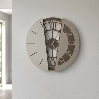 Arti e Mestieri Orologio da muro rotondo in metallo dal design moderno ed elegante Metamorphosis