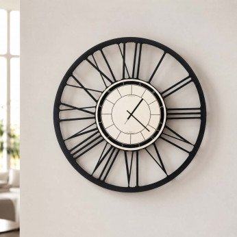 Arti e Mestieri Orologio da muro rotondo piccolo in metallo dal design moderno ed elegante Big