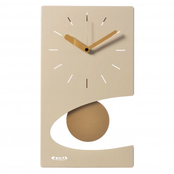 Arti e Mestieri Orologio da parete moderno a pendolo in metallo con design geometrico Eclipse