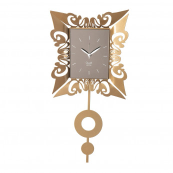 Arti e Mestieri Orologio da parete decorativo con pendolo in metallo dallo stile elegante Vaniti