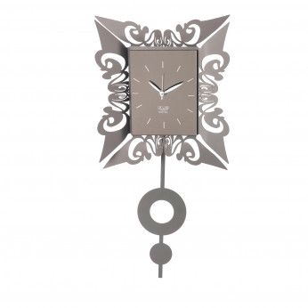 Arti e Mestieri Orologio da parete decorativo con pendolo in metallo dallo stile elegante Vaniti