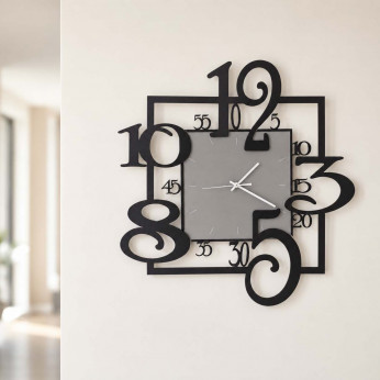 Arti e Mestieri Orologio da parete particolare in metallo Amos