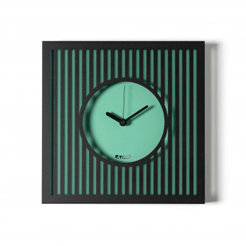 Arti e Mestieri Orologio da parete compatto in metallo con design geometrico e stile moderno Tiffany