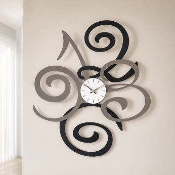 Arti e Mestieri Orologio da parete decorativo grande in metallo numeri artistici e di design Filomena