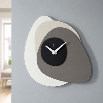 Arti e Mestieri Orologio da parete design moderno geometrico in metallo multistrato Grease