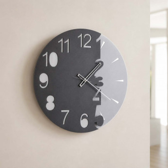 Arti e Mestieri Orologio da parete di design in metallo con numeri ritagliati Full Moon