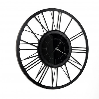 Arti e Mestieri Orologio da parete grande di design in metallo con numeri romani Big Lux