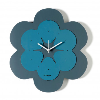 Arti e Mestieri Orologio da parete decorativo in metallo a forma di fiore moderno Florindo