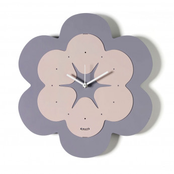 Arti e Mestieri Orologio da parete decorativo in metallo a forma di fiore moderno Florindo