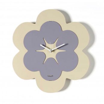 Arti e Mestieri Orologio da parete decorativo in metallo a forma di fiore moderno Florindo