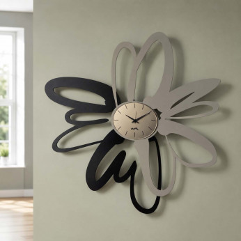 Arti e Mestieri Orologio da parete in metallo con quadrante in vetro dal design moderno Shodo