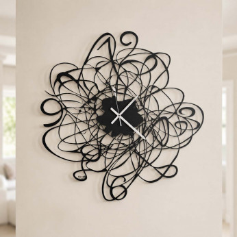 Arti e Mestieri Orologio da parete in metallo dal design moderno Doodle
