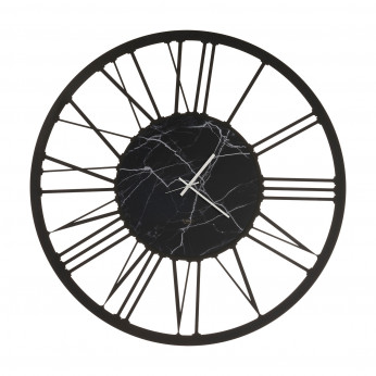 Arti e Mestieri Orologio da parete in metallo con numeri romani e finitura marmo design moderno Marmo