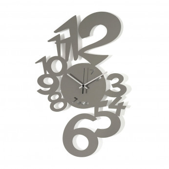 Arti e Mestieri Orologio da parete moderno con numeri oversize in metallo tagliato Lupin