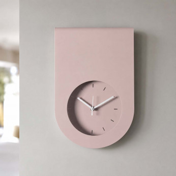 Arti e Mestieri Orologio da parete moderno in metallo con design minimale e quadrante incassato Lembo