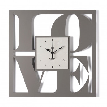 Arti e Mestieri Orologio da parete moderno in metallo dal design moderno Love