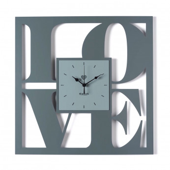 Arti e Mestieri Orologio da parete moderno in metallo dal design moderno Love