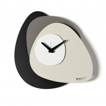 Arti e Mestieri Orologio da parete design moderno geometrico in metallo multistrato Grease