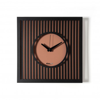 Arti e Mestieri Orologio da parete compatto in metallo con design geometrico e stile moderno Tiffany