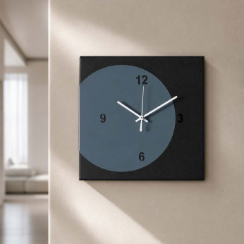 Arti e Mestieri Orologio da parete quadrato in metallo dal design minimal e geometrico Ecleo