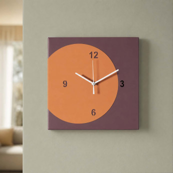 Arti e Mestieri Orologio da parete quadrato in metallo dal design minimal e geometrico Ecleo