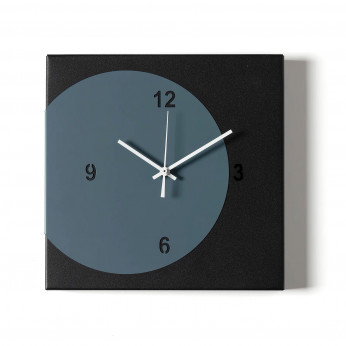 Arti e Mestieri Orologio da parete quadrato in metallo dal design minimal e geometrico Ecleo