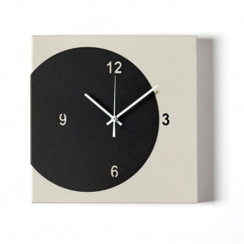Arti e Mestieri Orologio da parete quadrato in metallo dal design minimal e geometrico Ecleo
