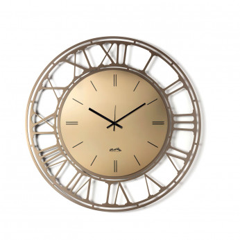 Arti e Mestieri Orologio da parete rotondo in metallo con quadrante in vetro specchiato Axis 70