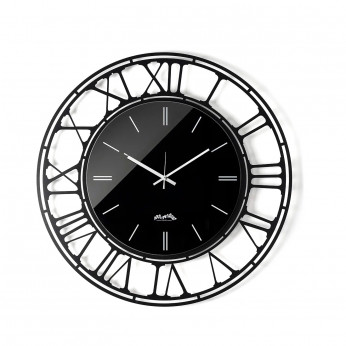 Arti e Mestieri Orologio da parete rotondo in metallo con quadrante in vetro specchiato Axis 70