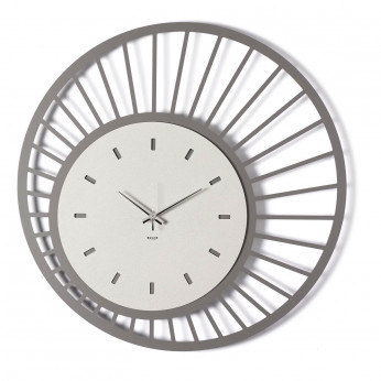 Arti e Mestieri Orologio da parete rotondo in metallo dal design moderno Ray