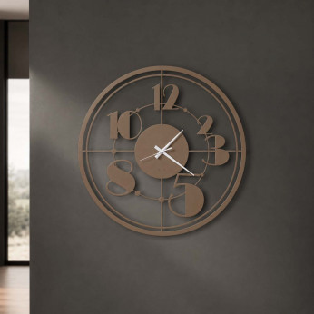 Arti e Mestieri Orologio da parete rotondo in stile rétro Teo